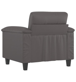 Fauteuil Gris 60 cm Similicuir