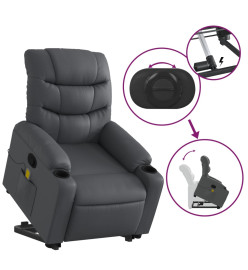 Fauteuil inclinable de massage Gris Similicuir