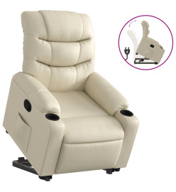 Fauteuil inclinable Crème Similicuir