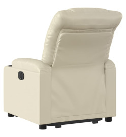 Fauteuil inclinable Crème Similicuir