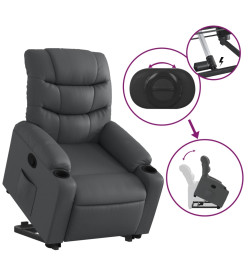 Fauteuil inclinable Gris Similicuir