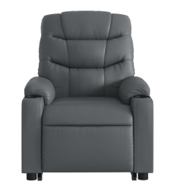 Fauteuil inclinable électrique gris similicuir