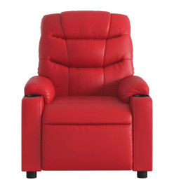 Fauteuil inclinable électrique Rouge Similicuir