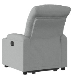 Fauteuil inclinable électrique gris clair tissu