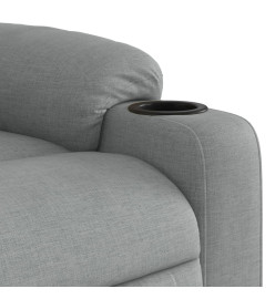 Fauteuil inclinable électrique gris clair tissu