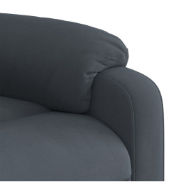 Fauteuil de massage inclinable Gris foncé Velours