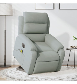 Fauteuil inclinable de massage électrique gris clair velours