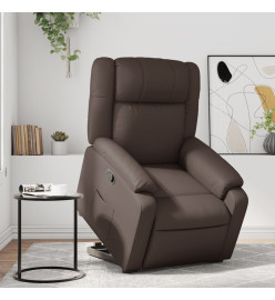 Fauteuil inclinable marron similicuir