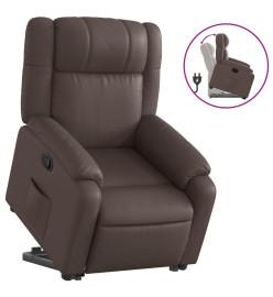 Fauteuil inclinable marron similicuir