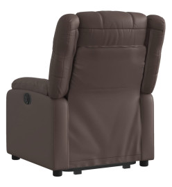 Fauteuil inclinable marron similicuir