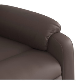 Fauteuil inclinable marron similicuir