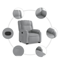 Fauteuil inclinable Gris clair Tissu