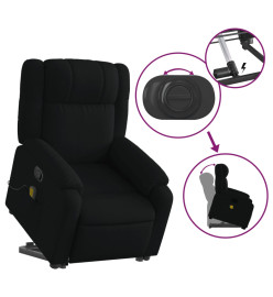 Fauteuil de massage inclinable Noir Tissu