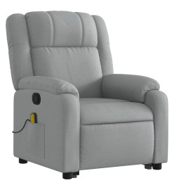 Fauteuil de massage inclinable Gris clair Tissu