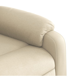 Fauteuil inclinable électrique crème tissu