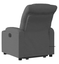 Fauteuil de massage inclinable Gris foncé Tissu