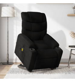 Fauteuil inclinable de massage électrique Noir Tissu