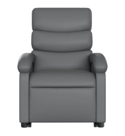 Fauteuil inclinable de massage électrique gris similicuir