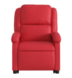 Fauteuil inclinable de massage électrique rouge similicuir