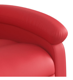 Fauteuil inclinable de massage électrique rouge similicuir