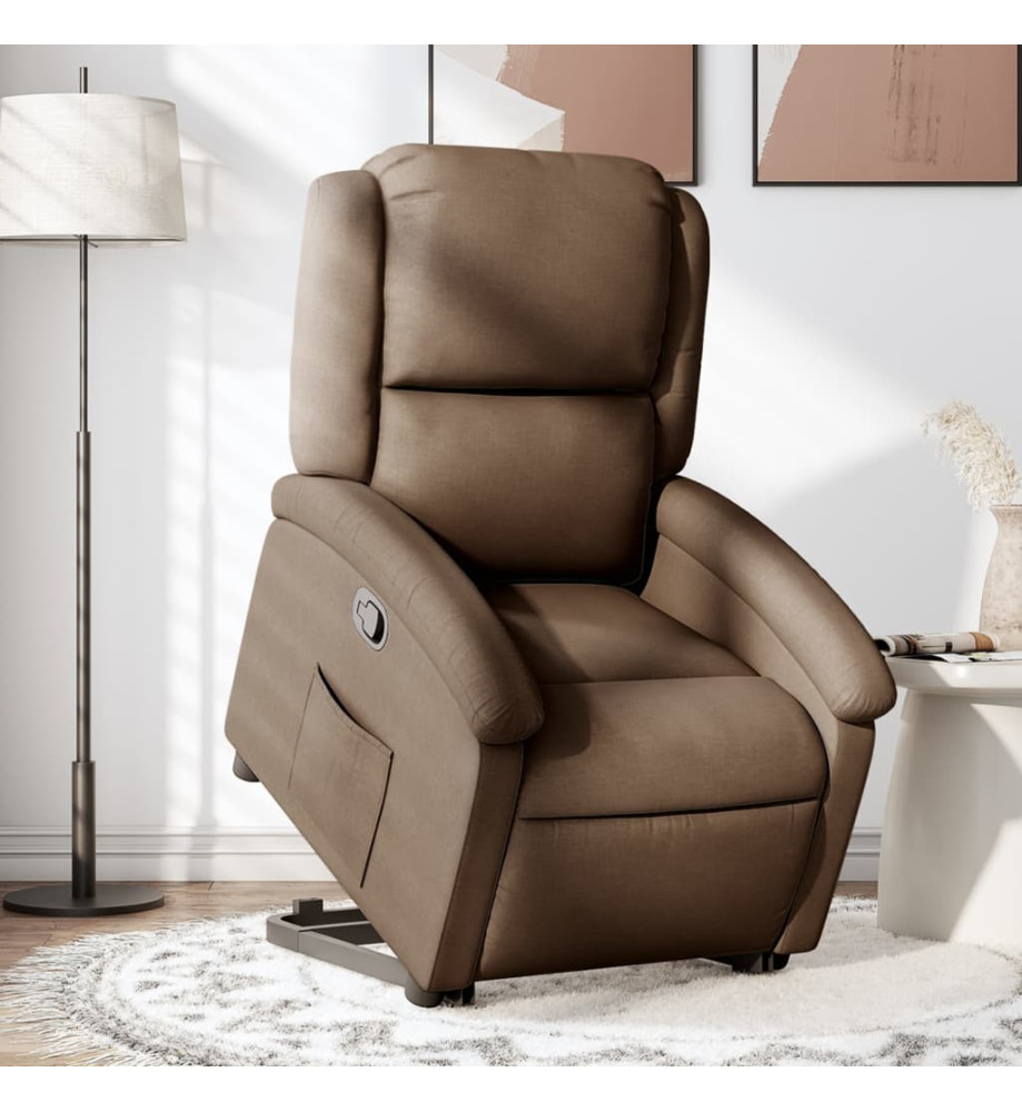 Fauteuil inclinable Marron Tissu