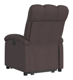 Fauteuil inclinable électrique marron foncé tissu