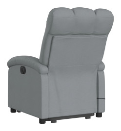 Fauteuil inclinable de massage électrique Gris clair Tissu