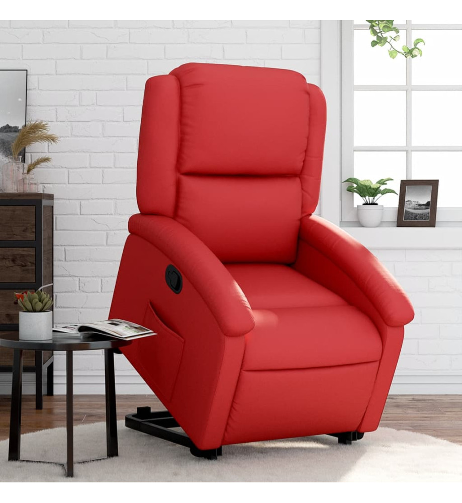 Fauteuil inclinable Rouge Similicuir