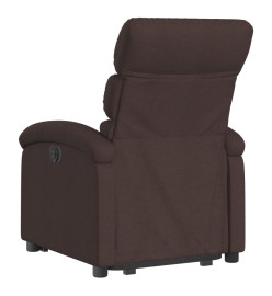 Fauteuil inclinable électrique marron foncé tissu