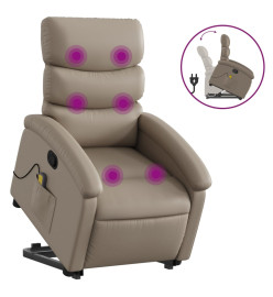 Fauteuil inclinable de massage Cappuccino Similicuir