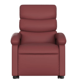 Fauteuil inclinable électrique rouge bordeaux similicuir