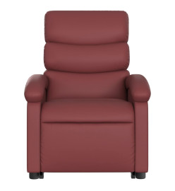 Fauteuil inclinable de massage Rouge bordeaux Similicuir