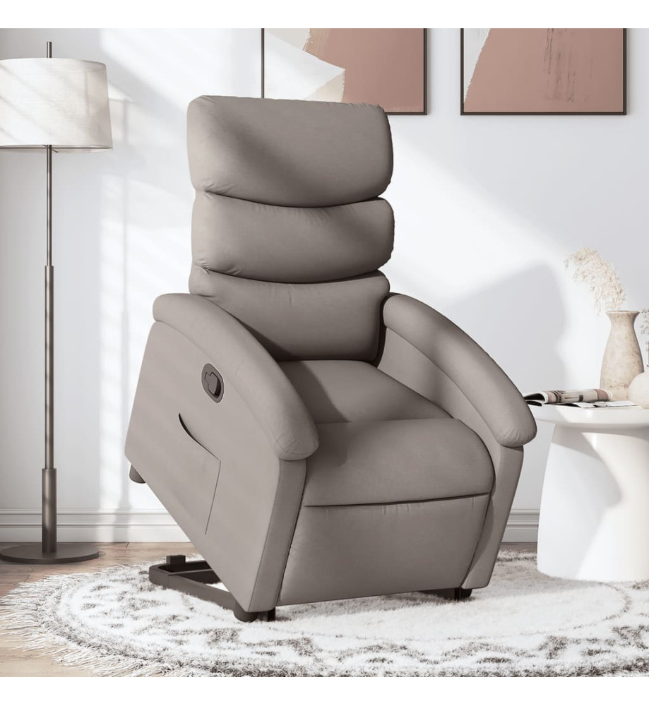 Fauteuil inclinable taupe tissu