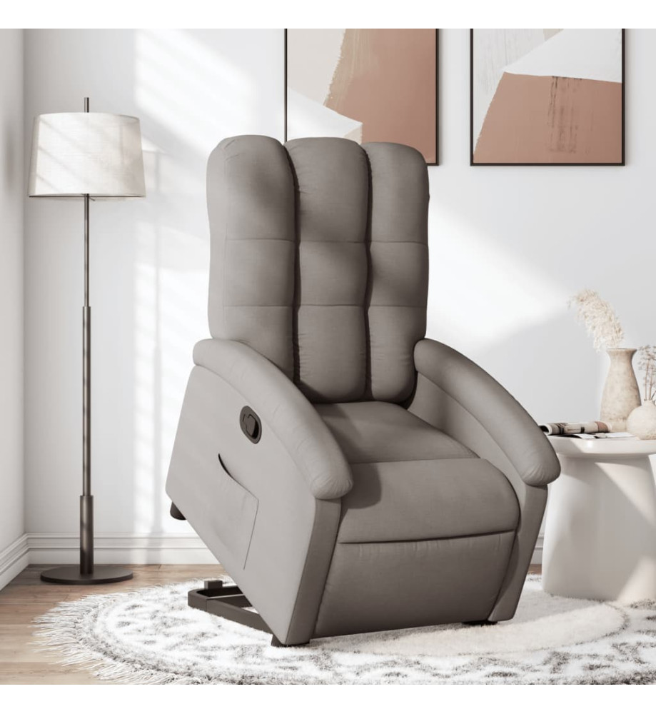 Fauteuil inclinable taupe tissu