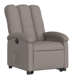 Fauteuil inclinable taupe tissu