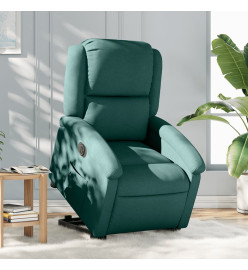 Fauteuil inclinable électrique vert foncé tissu