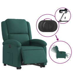 Fauteuil inclinable électrique vert foncé tissu