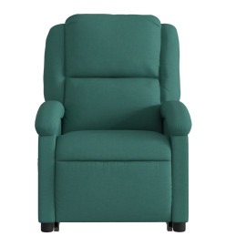 Fauteuil inclinable électrique vert foncé tissu