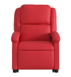 Fauteuil inclinable de massage Rouge Similicuir