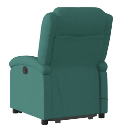 Fauteuil inclinable de massage Vert foncé Tissu