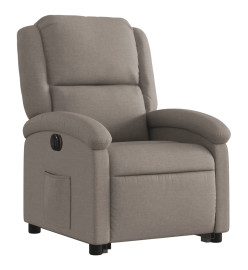 Fauteuil inclinable électrique taupe tissu