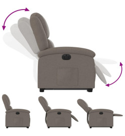 Fauteuil inclinable électrique taupe tissu