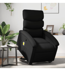 Fauteuil inclinable de massage Noir Similicuir