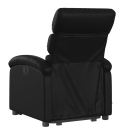 Fauteuil inclinable de massage Noir Similicuir