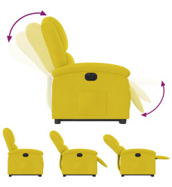 Fauteuil inclinable électrique jaune Velours