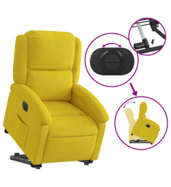 Fauteuil inclinable électrique jaune Velours