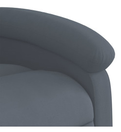 Fauteuil inclinable de massage électrique gris foncé velours