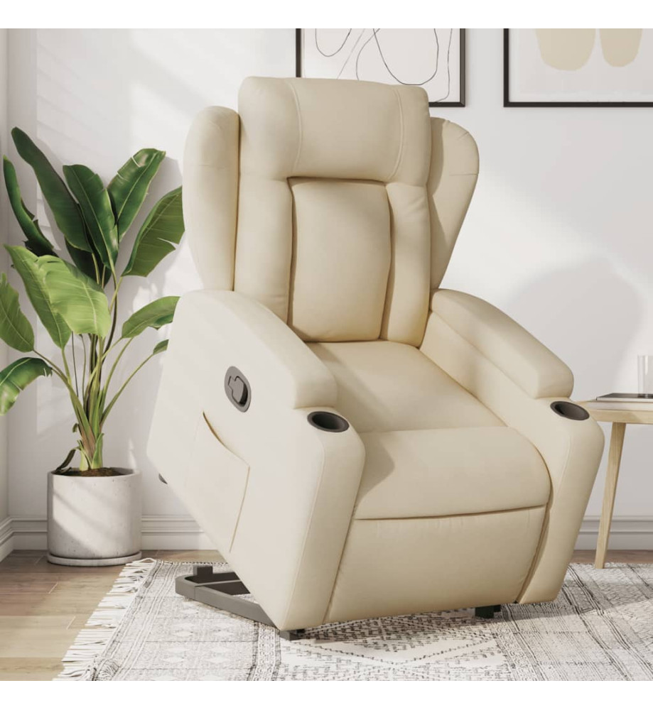 Fauteuil inclinable Crème Tissu