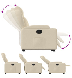 Fauteuil inclinable Crème Tissu