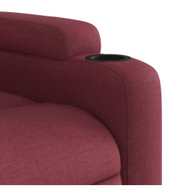 Fauteuil inclinable de massage Rouge bordeaux Tissu